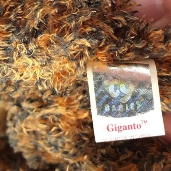 2/$15 Ty Beanie Babies Giganto Wooly Mammoth Plush Brown 7" Stuff Heart Tag 2001 - Picture 9 of 11